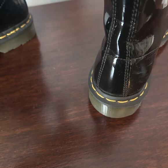 Dr Martens 1460W Patent Leather Lace Up Combat Boots Women's Size 9 US - Picture 9 of 12